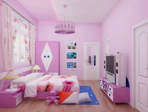 thiết kế phòng ngủ cho bé gái