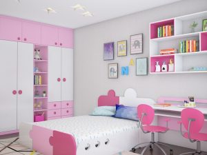 thiết kế nội thất phòng ngủ cho bé gái