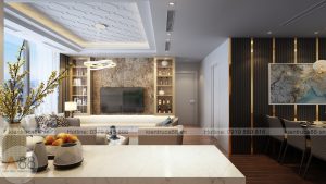 thiết kế nội thất căn hộ chung cư 90m2