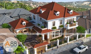 Thiết kế biệt thự 2 tầng phong cách tân cổ điển tại Nghệ An