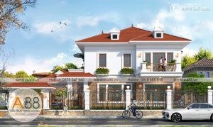 Thiết kế biệt thự 2 tầng phong cách tân cổ điển tại Nghệ An