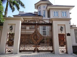 thiết kế cổng tường rào biệt thự