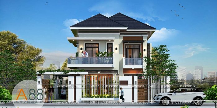 Thiết kế biệt thự trên đất 300m2