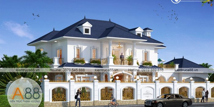 thiết kế cổng tường rào biệt thự đẹp