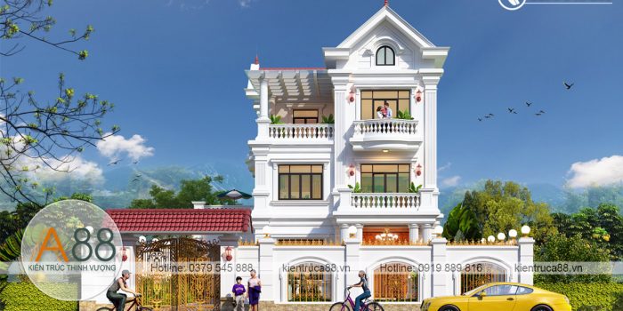 biệt thự tân cổ điển 3 tầng tại bắc giang