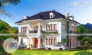 Mẫu thiết kế biệt thự tân cổ điển tại Vĩnh Phúc