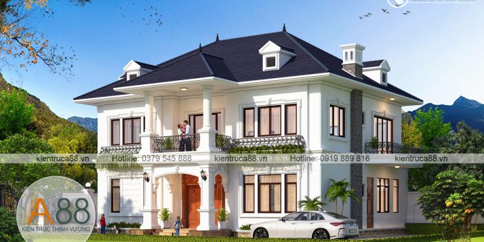 Mẫu thiết kế biệt thự tân cổ điển tại Vĩnh Phúc